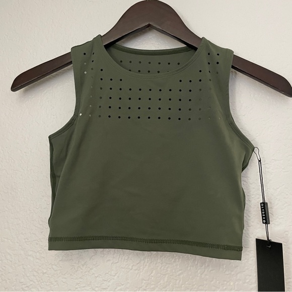 NWT GLYDER Mood Sports Bra Olive X-Small - Picture 6 of 10